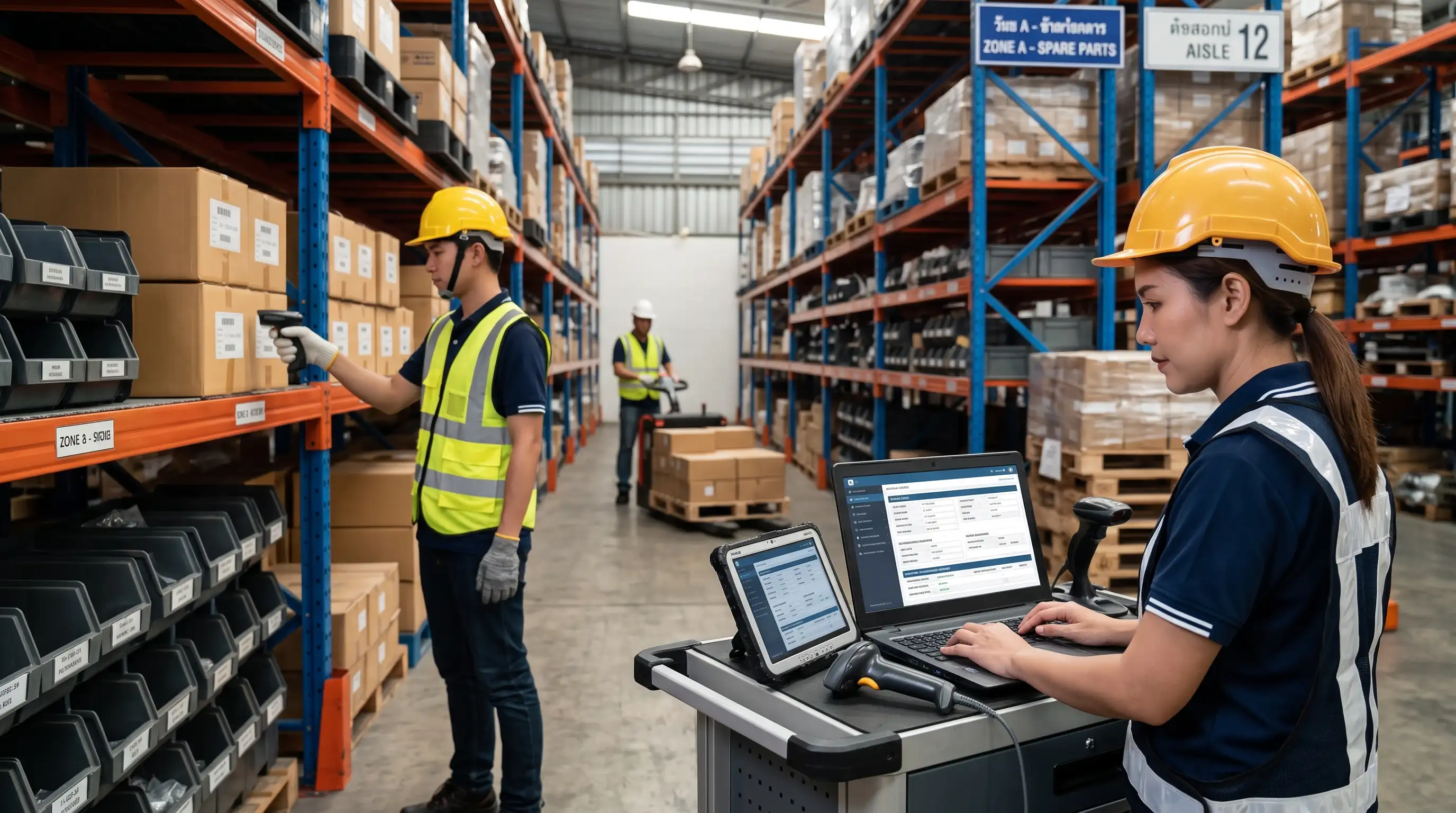 Inventory Management บริหารคลังอะไหล่ MRO สแกนตัดเบิกหน้างาน