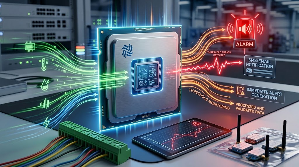 การประมวลผลและตรวจสอบค่า Threshold ของระบบ Monitoring