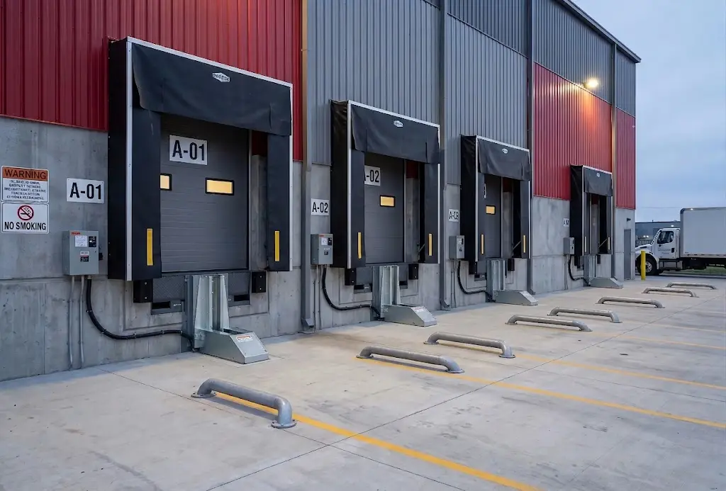 ระบบล็อกรถบรรทุก ป้องกันรถเคลื่อนขณะเทียบท่า Truck Restraint Dock Lock